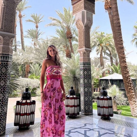 Zara blogger favorite strapless wide leg jumpsuit NWT - Picture 5 of 12